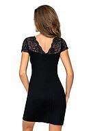 Chemise, high quality viscose, lace inlays, short sleeves
